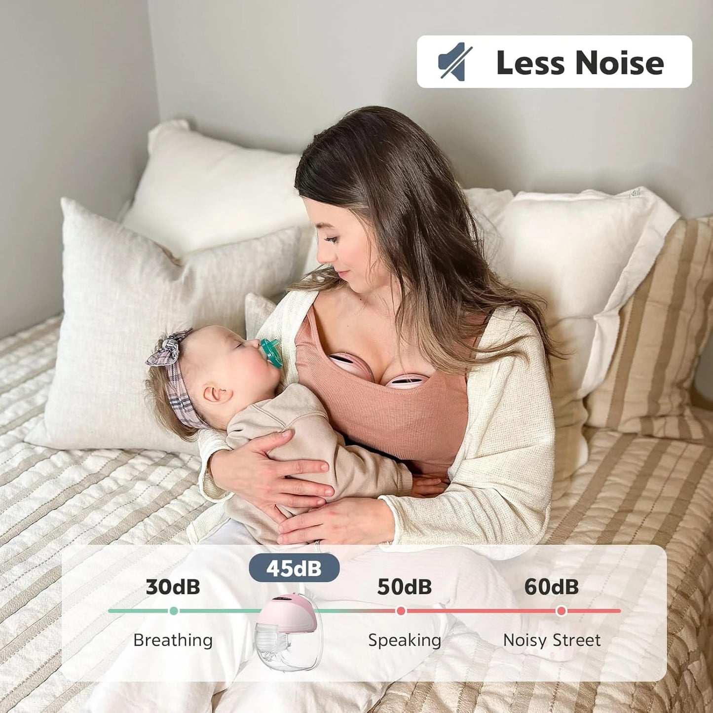 Hands-Free Wearable Breast Pump for New Moms (Single)